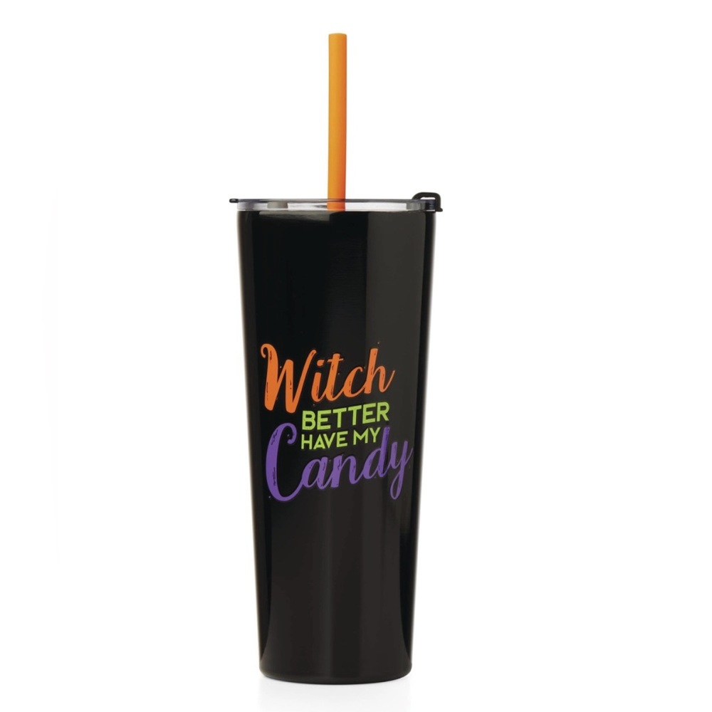 Cambridge Witch Candy 24 Oz Insulated Tumbler With Silicone Straw - 24 Ounces